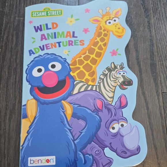Sesame Street WILD ANIMAL ADVENTURES Safari Theme Bendon Kids Hardcover Book - Picture 1 of 2